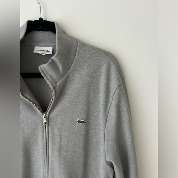 Lacoste MEN'S ZIP-UP HIGH-NECK COTTON  SWEATER - Picture 2 of 12